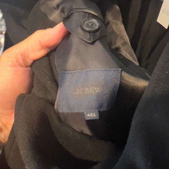 J.Crew $548 Mens Ludlow Top coat Wool Blend in Black 46L BS469 - Picture 10 of 10